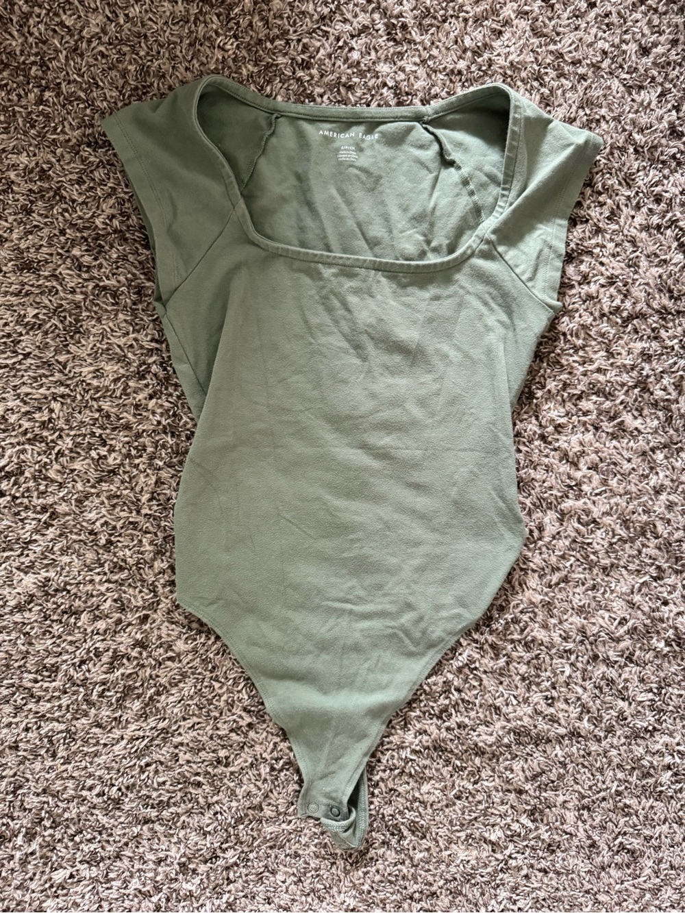 American Eagle Outfitters Olive Scoop Neck Girls' Bodysuit